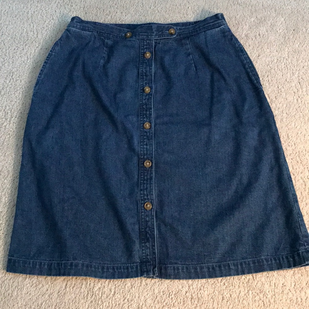Orvis denim skirt